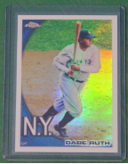2010 Topps Chrome Wrapper Redemption Refractor #222 Babe Ruth 2010 Topps Chrome Wrapper Redemption Refractor #222 Babe Ruth