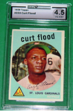 1959 Topps #353: Curt Flood GAI 4.5 (VG-EX+)