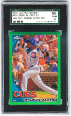2010 Topps Chrome Starlin Castro Wrapper Redemption Green Refractor RC SGC 98 Gem Mint