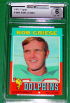 1971 Topps #160: Bob Griese 6 (EX-MT)