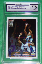 2003-04 Topps Chrome #113: Carmelo Anthony 7.5 (NM+)