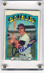 1972 Topps Andy Etchebarren Card   Autographed!
