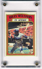 1972 Billy Williams In Action Card  Autographed!