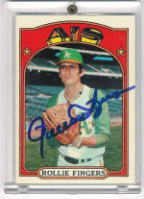 1972 Topps Rollie Fingers Card   Autographed!